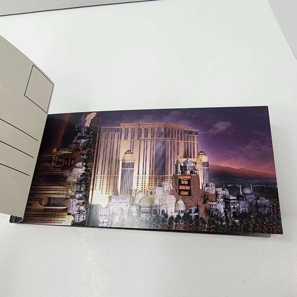 VTG Book Of 20 Las Vegas Post Cards + Mini Keeper Casinos All Attached Unused US
